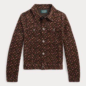 Ralph Lauren Girls 7-16 Floral Corduroy Trucker Jacket New with Tags Sizes S & M